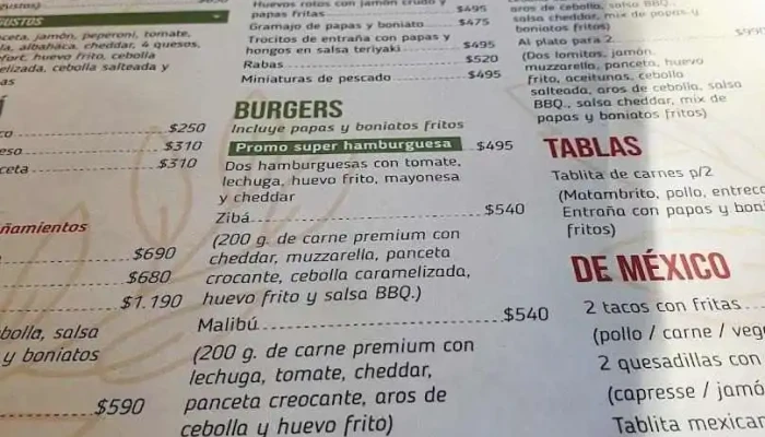Ziba Menu - Montevideo