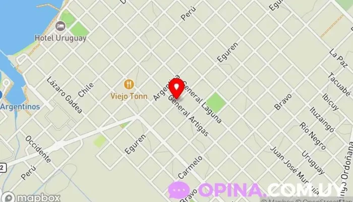 mapa de Zona Papel Librería en Nueva Palmira