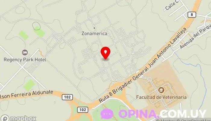 mapa de Zonamerica Mantenimiento  en Montevideo