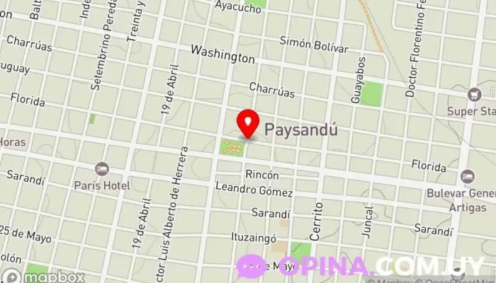 mapa de Zorilla y visconde  en Paysandú